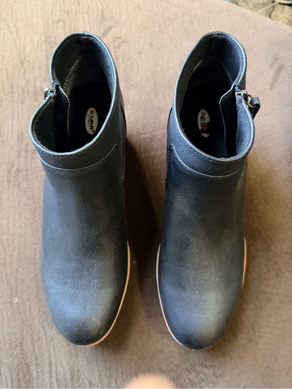 Dr Scholl’s Black Ankle Boots with Side Zip